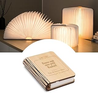 Amikado Lampe en forme de livre lumineux personnalisée en bois - Design Cadre (Érable (9 x 12.2 x 2.5 cm))