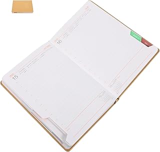 LOORGVEL Agenda Quotidien 2026 A5 Doré avec Couverture PU Carnet de Planification Hebdomadaire et Mensuelle Suivi des Habitudes Calendrier Scolaire Organiseur Compact pour Étudiants et
